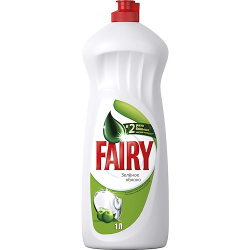 Средство для мытья посуды fairy oxi зеленое яблоко 1л+дозатор (5413149314139)