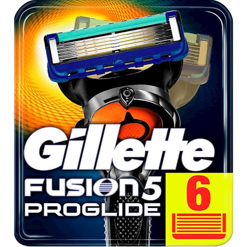 Бритвенные кассеты Gillette см.для бритья Fusion progl.6шт (7702018365937)