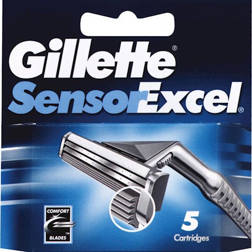 Gillette Sensor excel cменные кассеты для бритья 5шт/10 (3014260244873)
