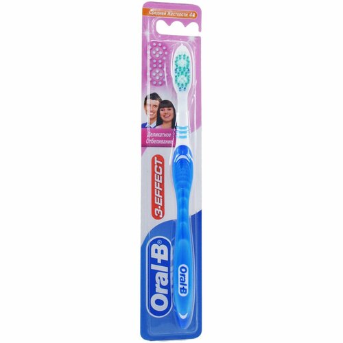 Зубная щетка oral-b 3 эффект деликатное отбеливание 40 средней жесткости oral-b лабораториз ЛТД (3014260801786)